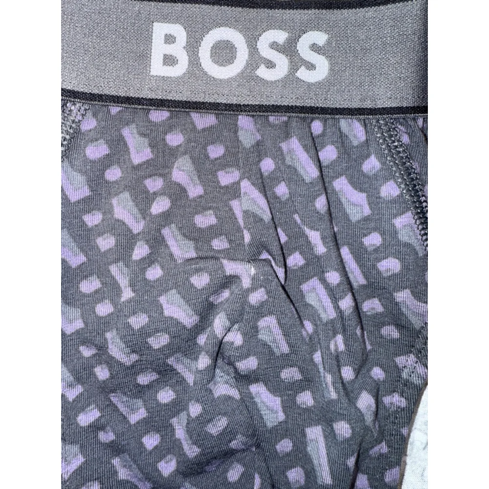 Men's Hugo Boss‎ Gray and Purple Cotton Briefs Men's Size Medium New